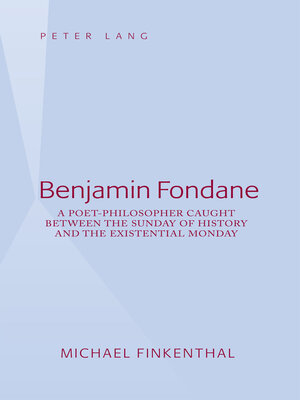 cover image of Benjamin Fondane